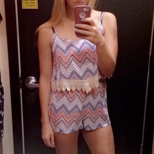 Cute patterned romper